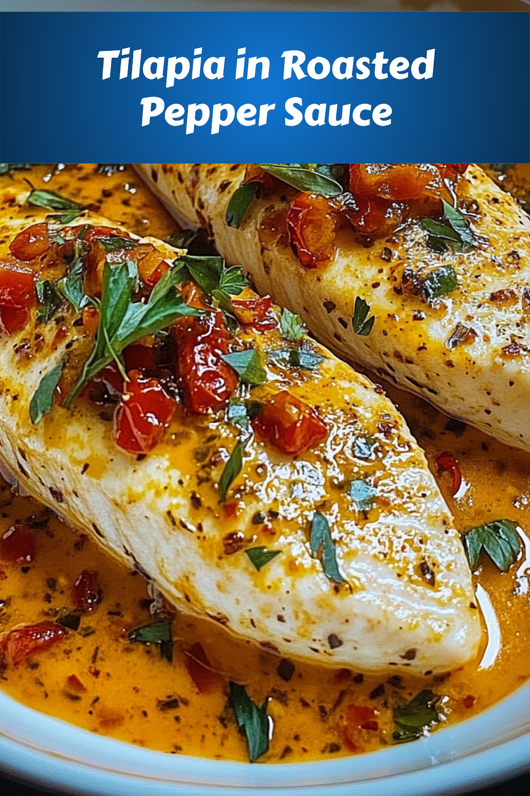 Pin this Irresistible Tilapia in Roasted Pepper Sauce Recipe Easy and Flavorful Tilapia in Roasted Pepper Sauce - Step-by-Step Guide