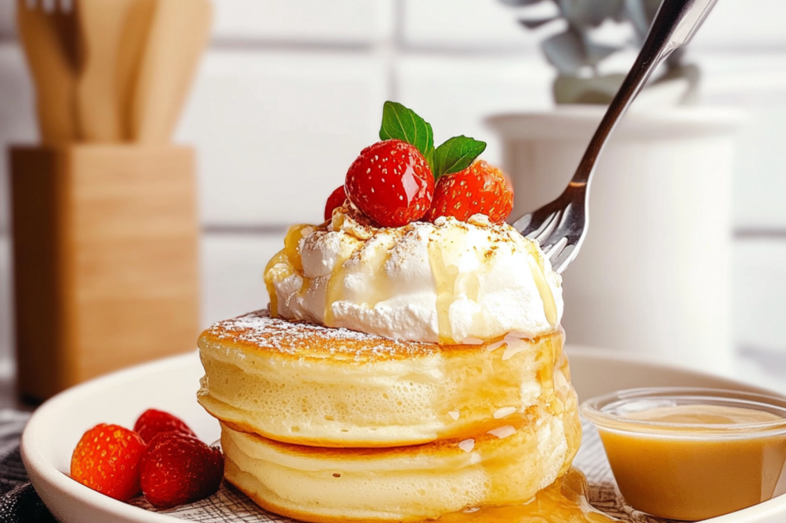Fluffy Japanese Soufflé Pancakes