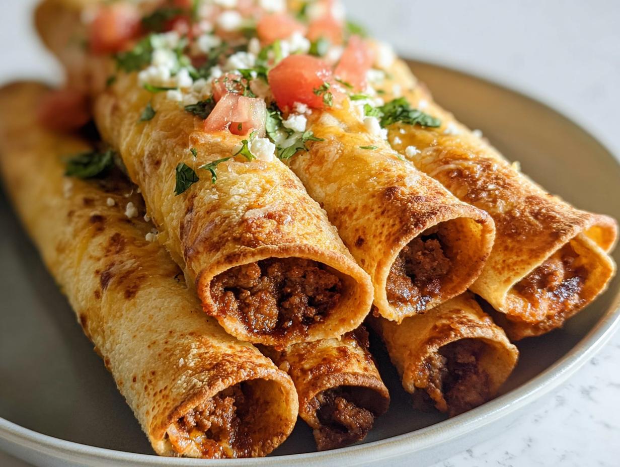 Super Crispy Air Fryer Beef Bean Taquitos - Air Fryer Beef Bean - main visual representation