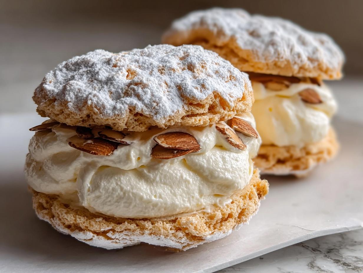 Almond Dacquoise Cream Clouds: Blissful Heaven 4 Almond Dacquoise Cream Clouds: Blissful Heaven - Almond Dacquoise Cream Clouds - additional detail