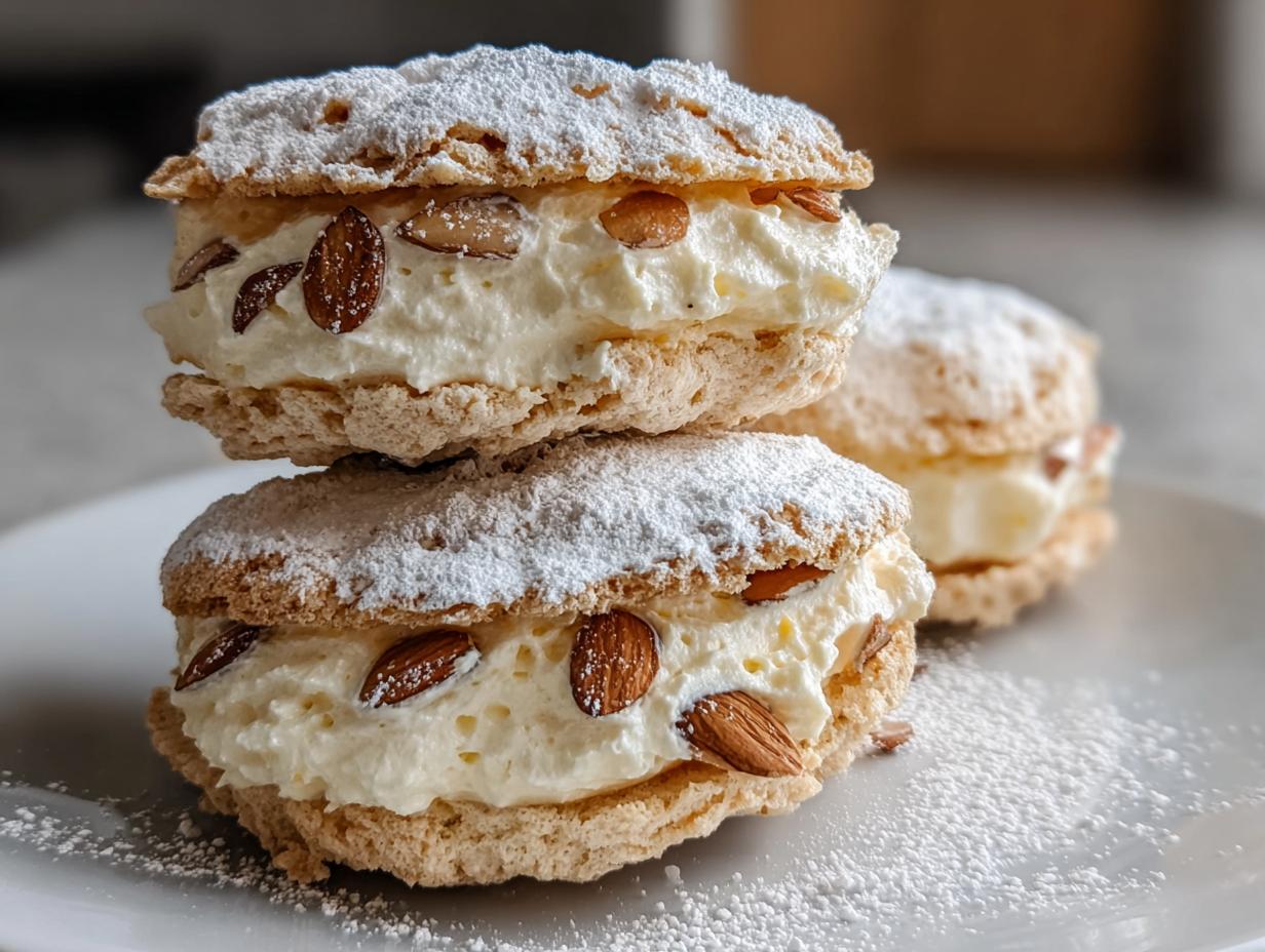 Almond Dacquoise Cream Clouds: Blissful Heaven 5 Almond Dacquoise Cream Clouds: Blissful Heaven - Almond Dacquoise Cream Clouds - additional detail