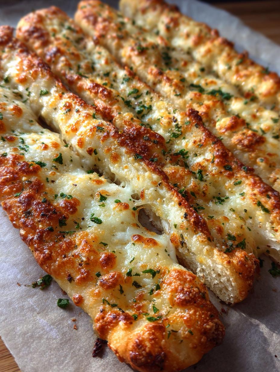 Irresistible Cheesy Breadsticks: Just 250 Calories 4 Cheesy Breadsticks - detail 1