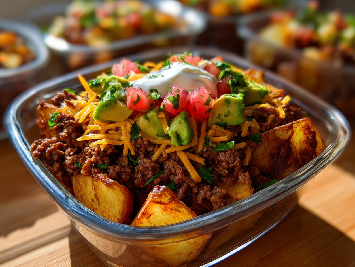 Chipotle Beef Potato Bowls
