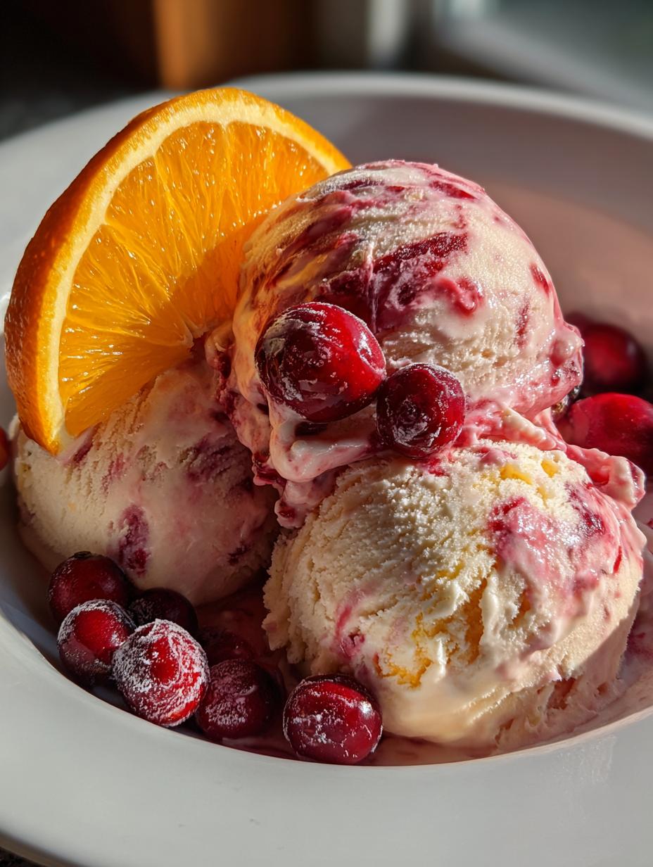 Cranberry Orange Ice Cream - detail 1