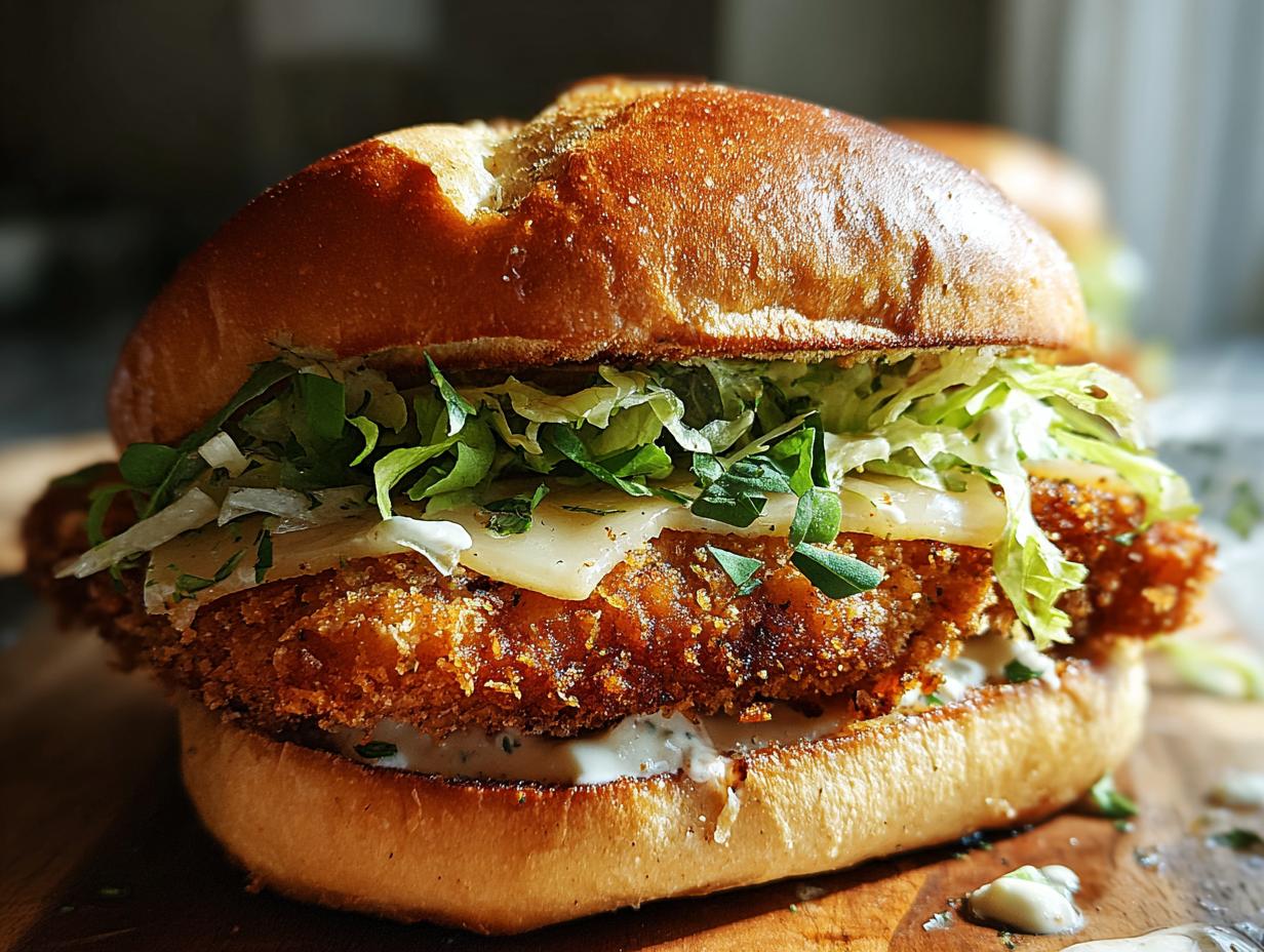 Crispy Chicken Caesar Sandwich: 2 Amazing Twists 4 Crispy Chicken Caesar Sandwich ingredients laid out
