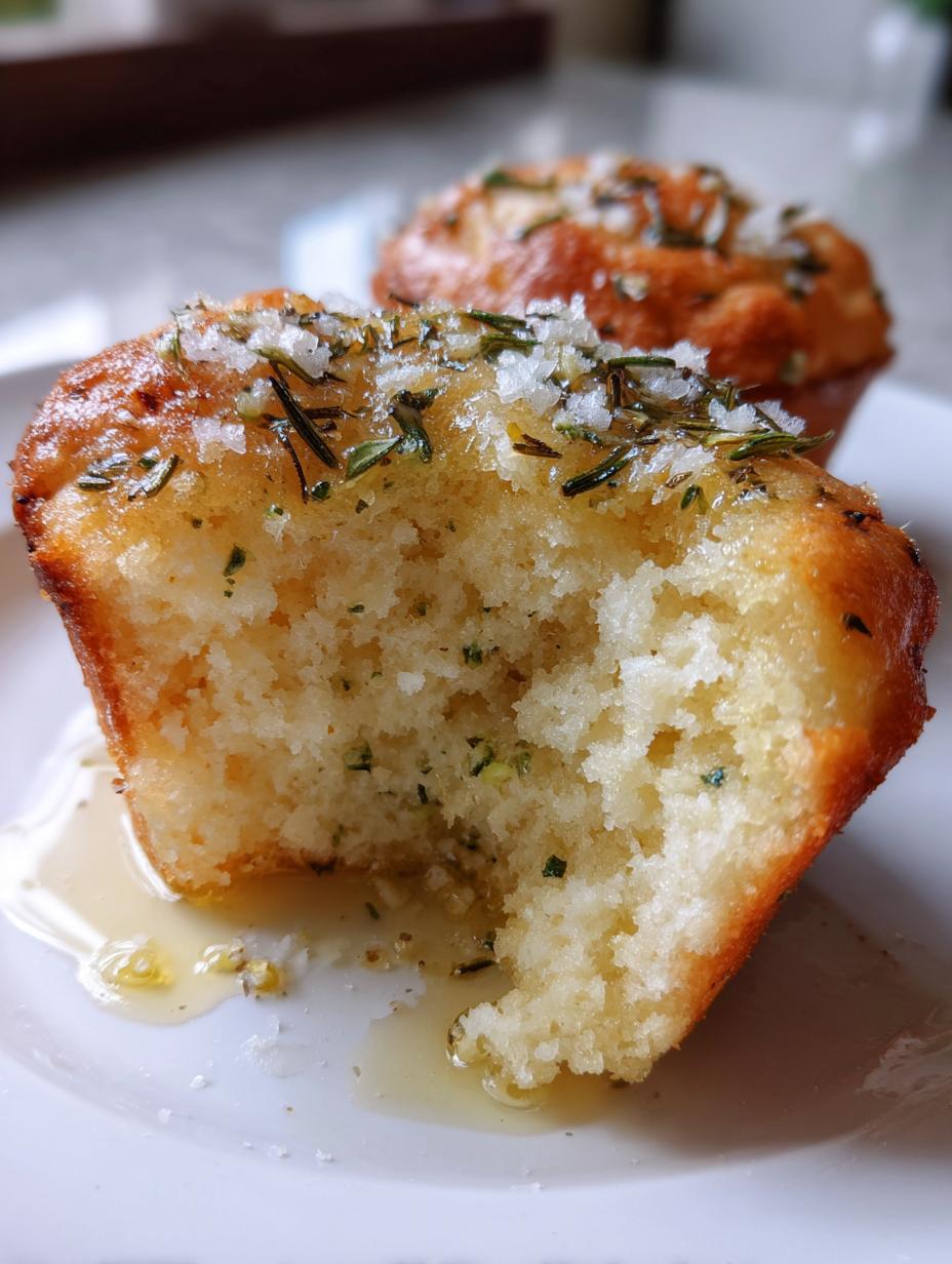 Golden Crust Garlic Rosemary Focaccia Muffins - detail 2