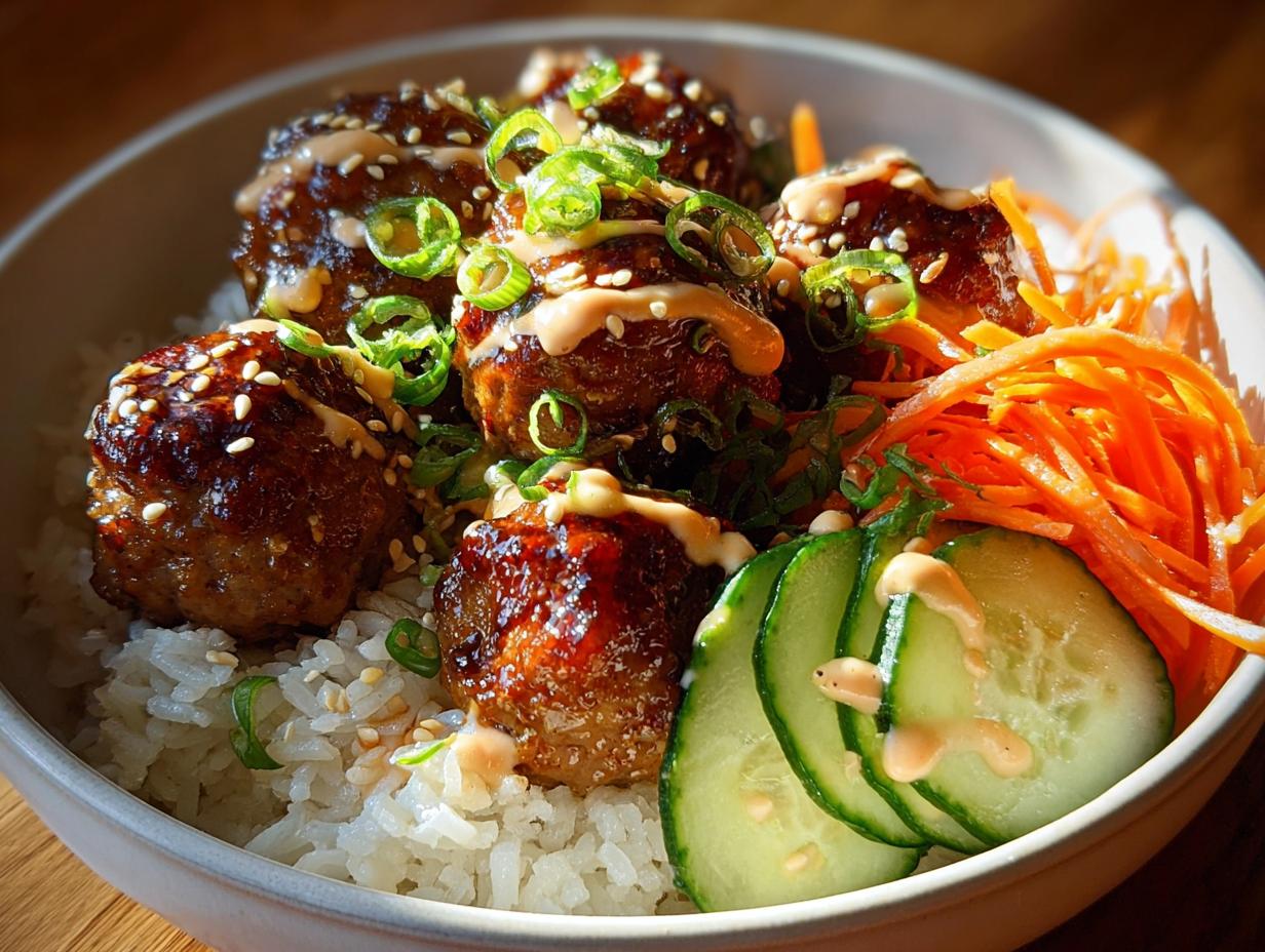 Korean BBQ Meatball Rice: Amazing 1-Bowl Meal - Korean Bbq Meatball Rice - additional detail