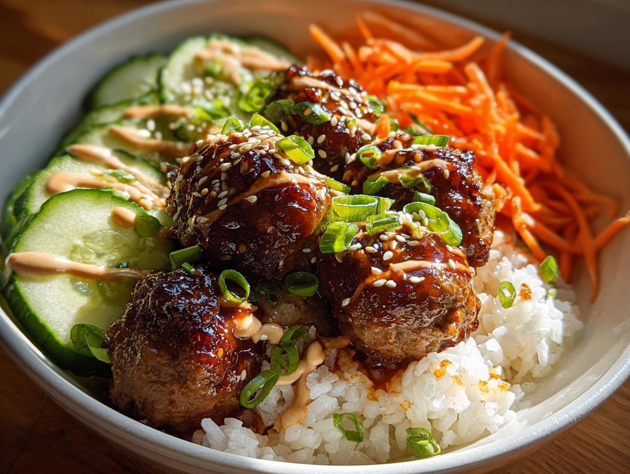 Korean Bbq Meatball Rice