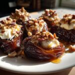 MASCARPONE STUFFED DATES WITH MAPLE DRIZZLE