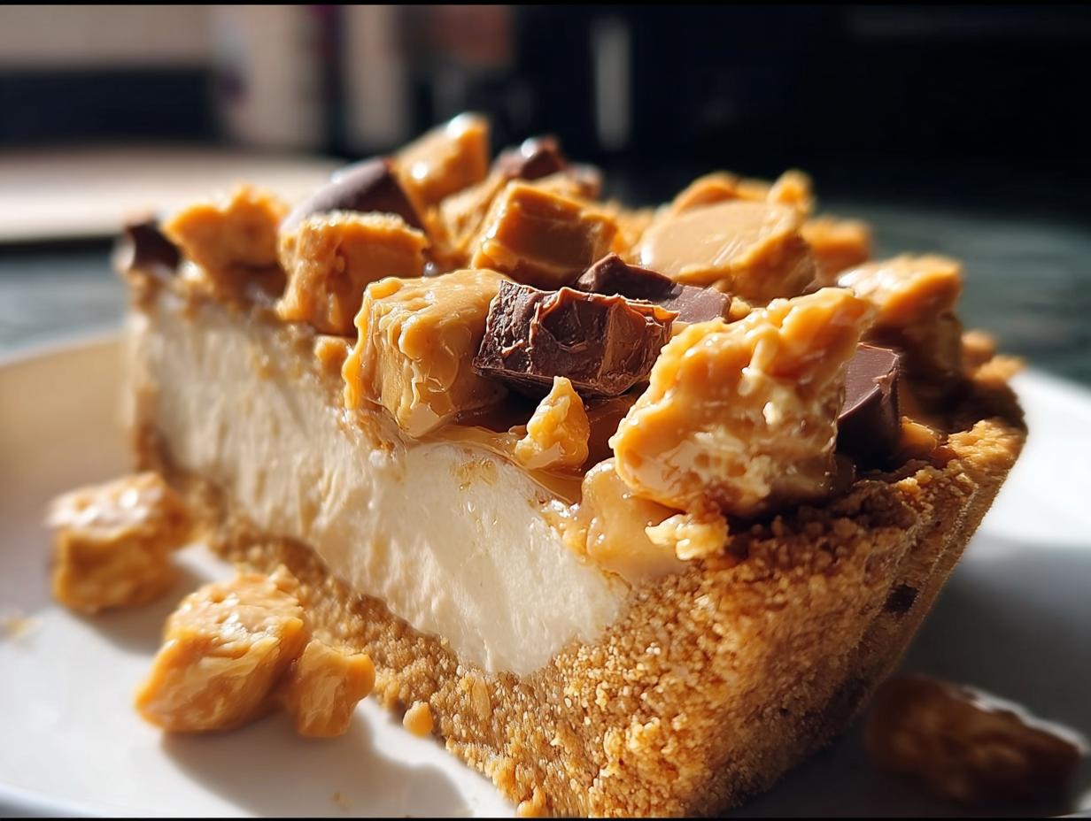 Peanut Butter Honeycomb Pie: 1 Incredible Dessert - Peanut Butter Honeycomb Pie - additional detail