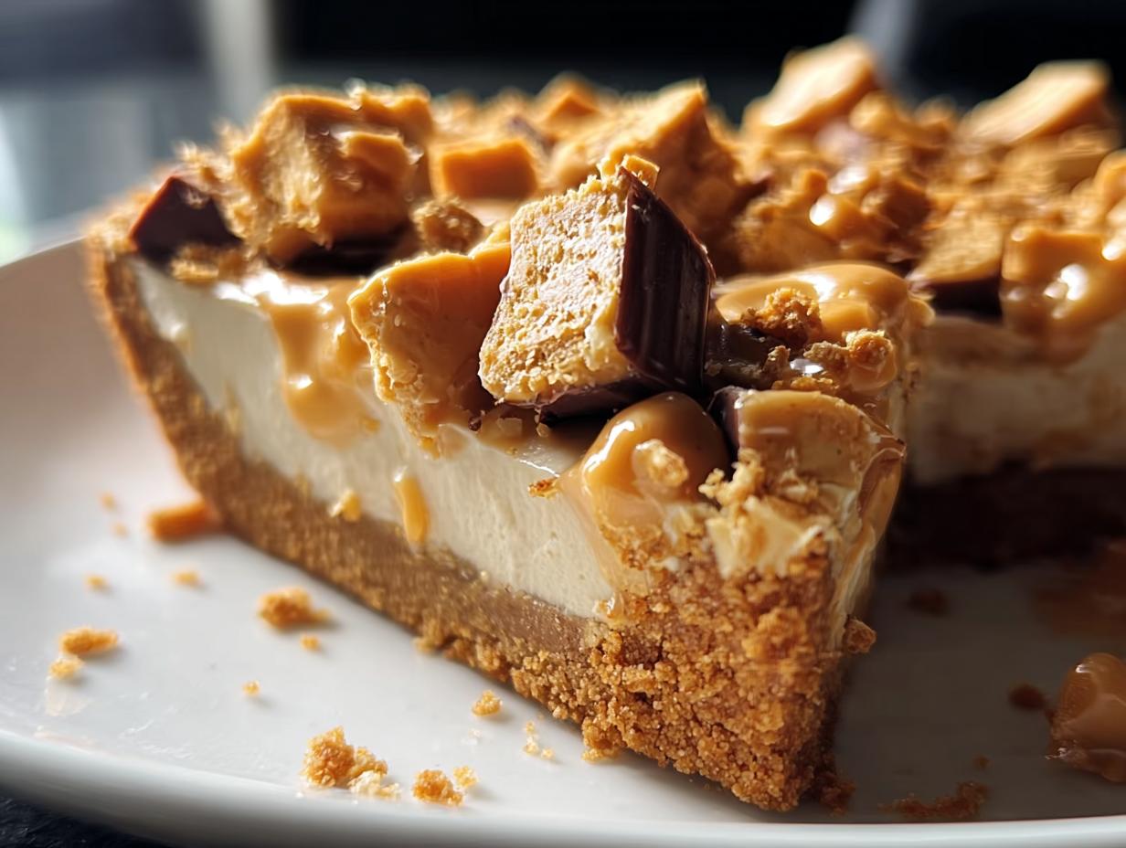Peanut Butter Honeycomb Pie