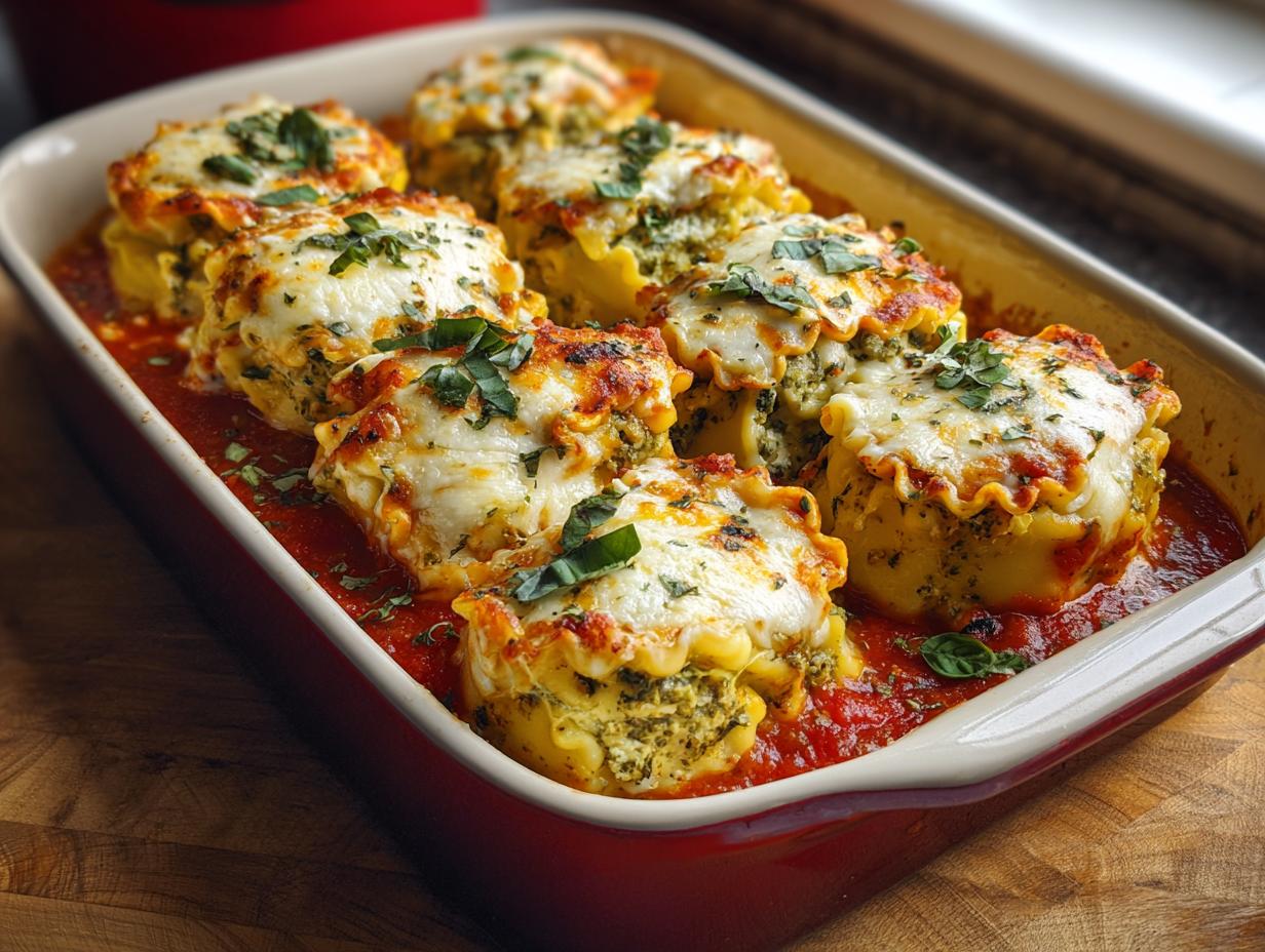Pesto Lasagna Rolls
