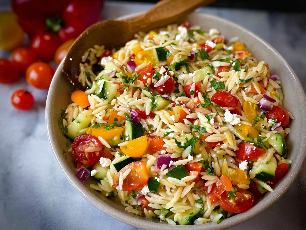 Rainbow Orzo Salad