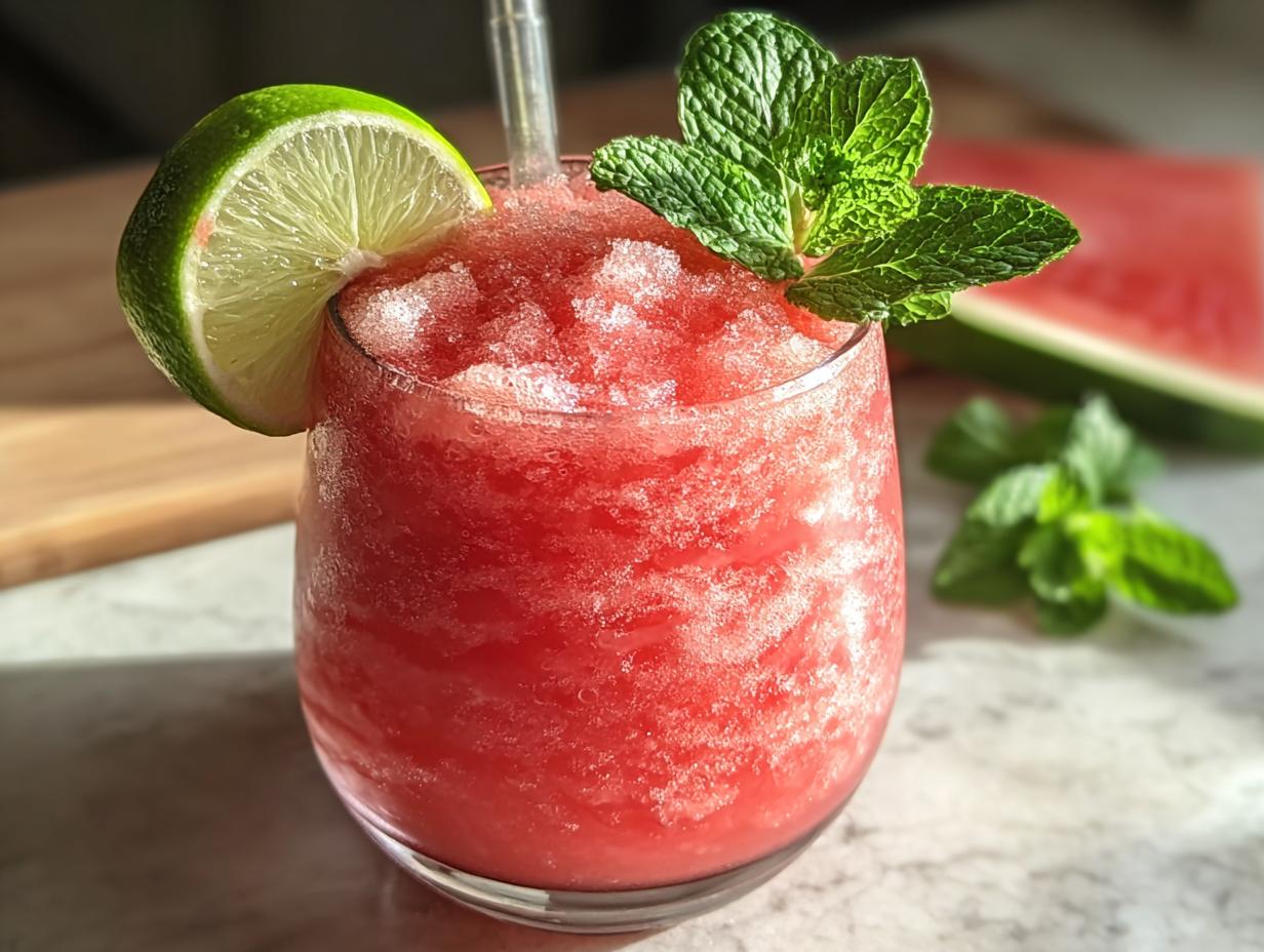 Refreshing Watermelon Slushie For