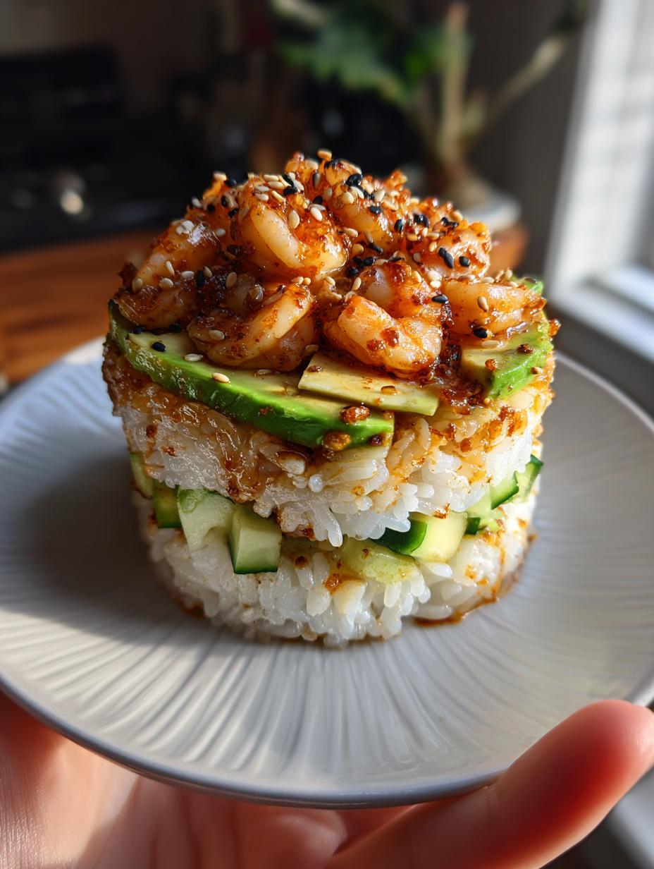 Devastating Spicy Shrimp Sushi Stacks in Just 20 Minutes 5 SPICY SHRIMP SUSHI STACKS - detail 2
