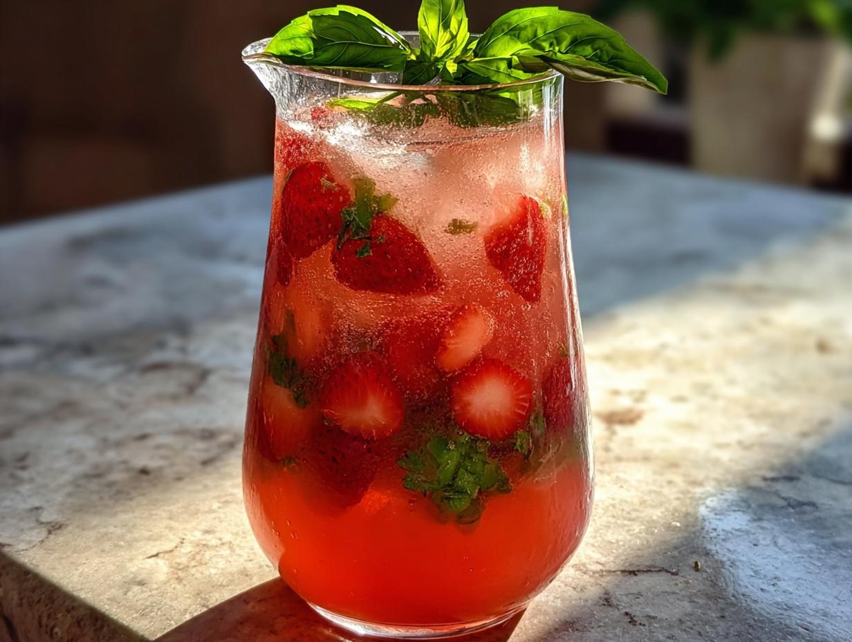 Strawberry Basil Lemonade: 10 Minute Refreshing Bliss - Strawberry Basil Lemonade Refreshing - additional detail