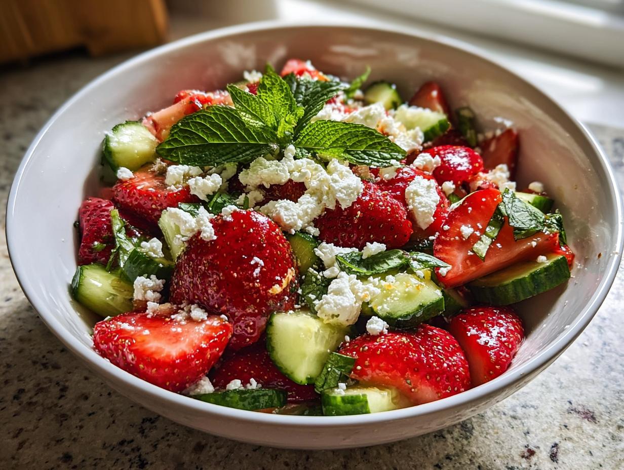 Awesome Strawberry Cucumber Salad Recipe - Strawberry Cucumber Salad - main visual representation