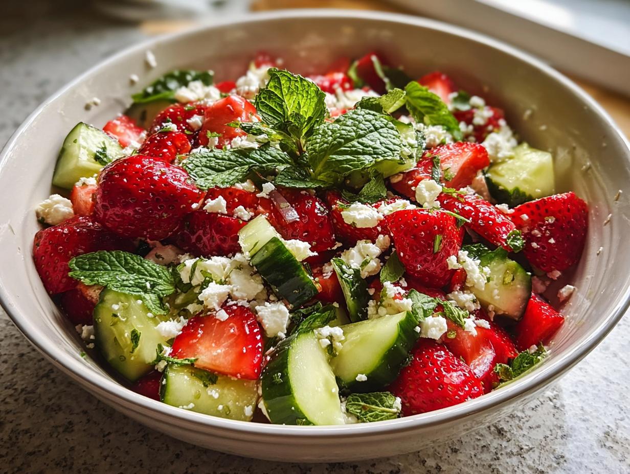 Awesome Strawberry Cucumber Salad Recipe - Strawberry Cucumber Salad - additional detail