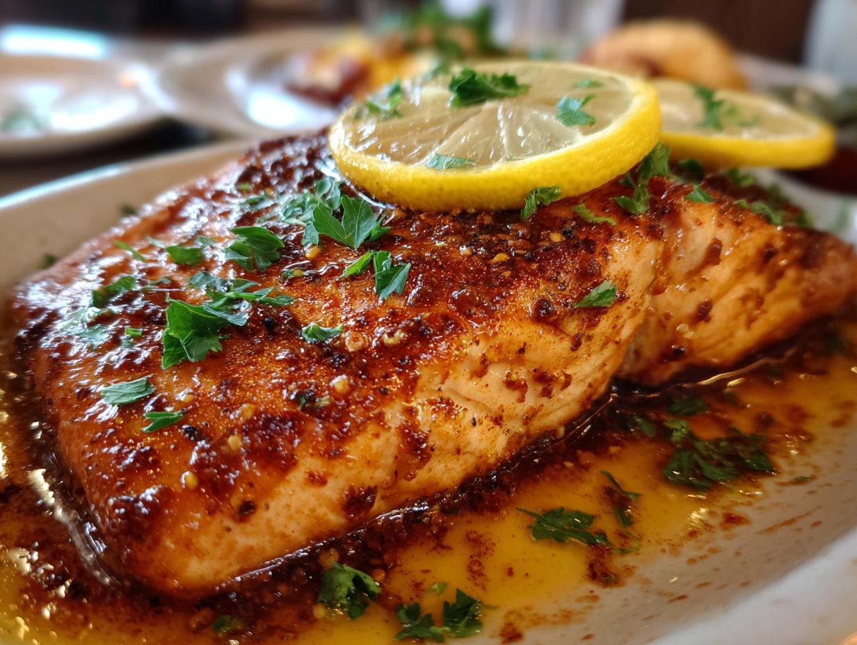 Texas Roadhouse Style Baked Salmon
