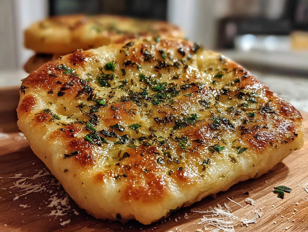 Air Fryer Garlic Flatbread