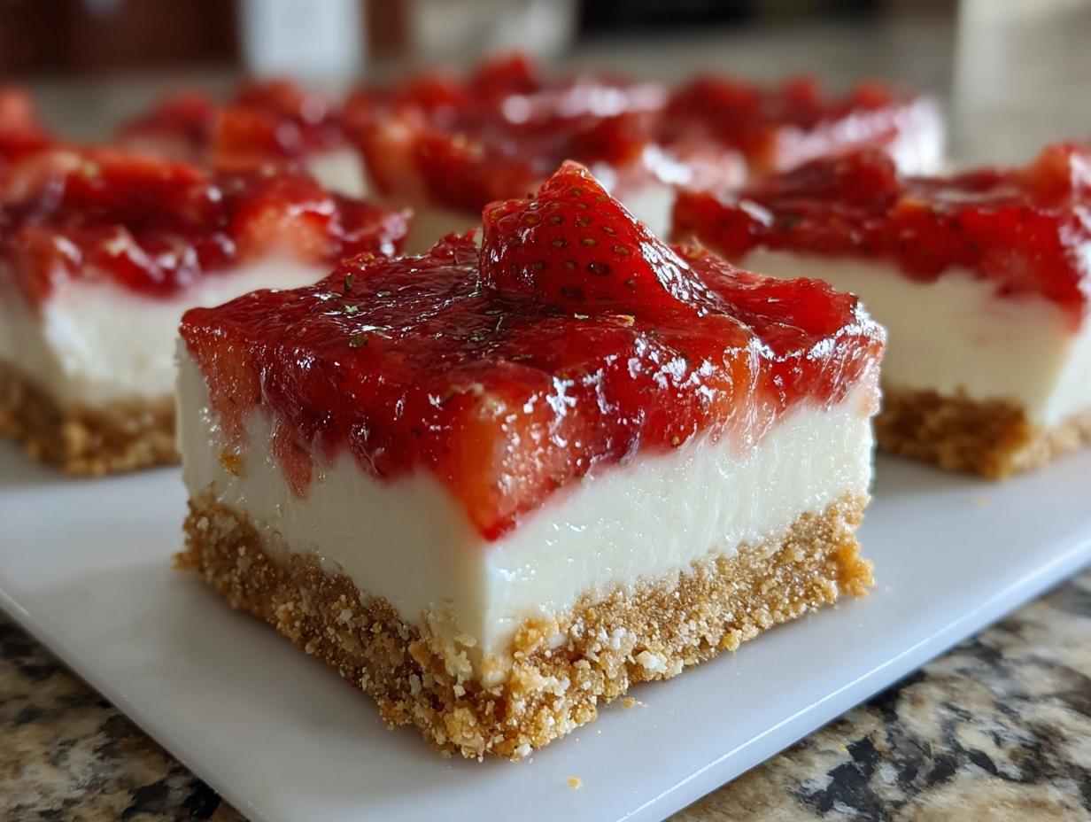 Bake Strawberry Cheesecake Bars