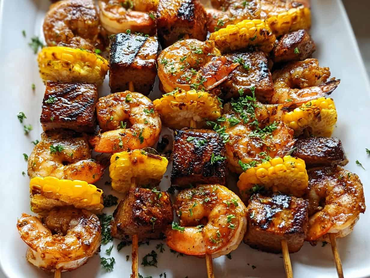 Flavorful Cajun Shrimp Sausage Kebabs - Cajun Shrimp Sausage Kebabs - additional detail