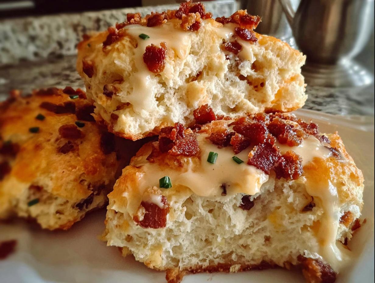 Cheesy Bacon Cream Biscuits