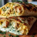 Cheesy Garlic Chicken Wraps
