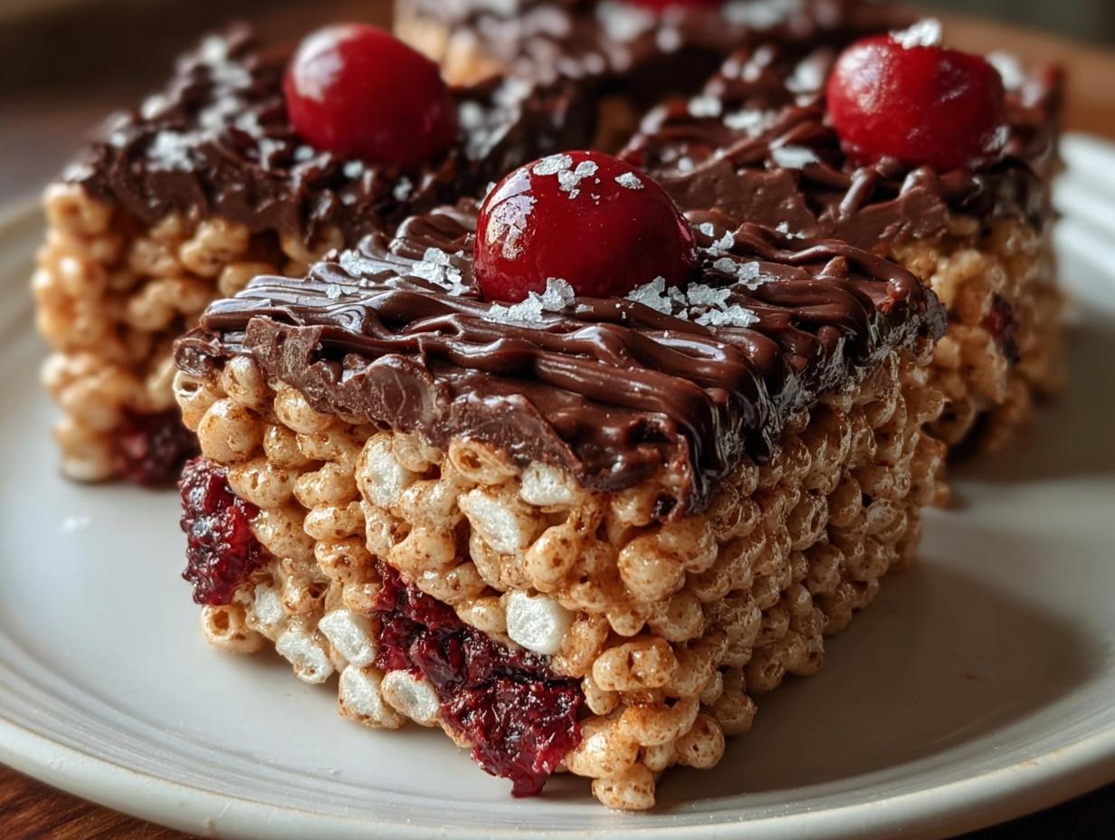 Chocolate Cherry Rice Krispies: 12 Amazing Twists 5 Chocolate Cherry Rice Krispies: 12 Amazing Twists - Chocolate Cherry Rice Krispies - additional detail
