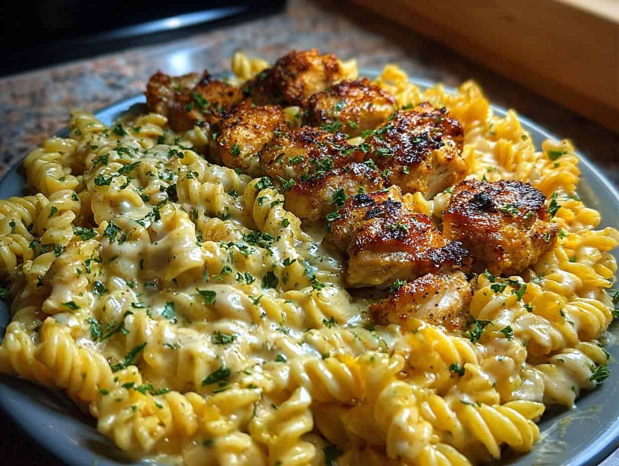 Creamy Velveeta Chicken Rotini