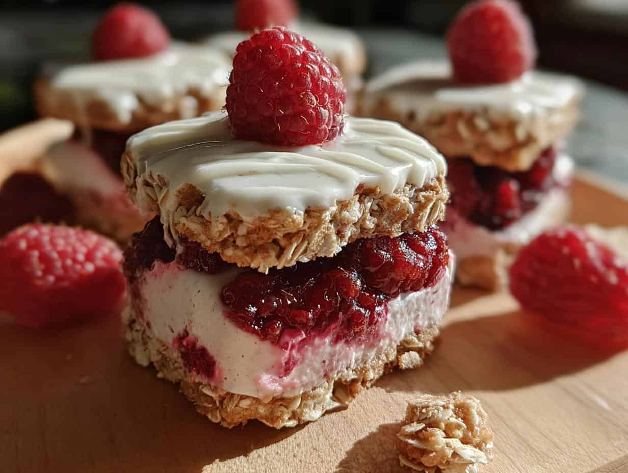 Frozen Raspberry Oat Sandwiches: Delicious 2-Step Treat 4 Frozen Raspberry Oat Sandwiches: Delicious 2-Step Treat - Frozen Raspberry Oat Sandwiches - additional detail