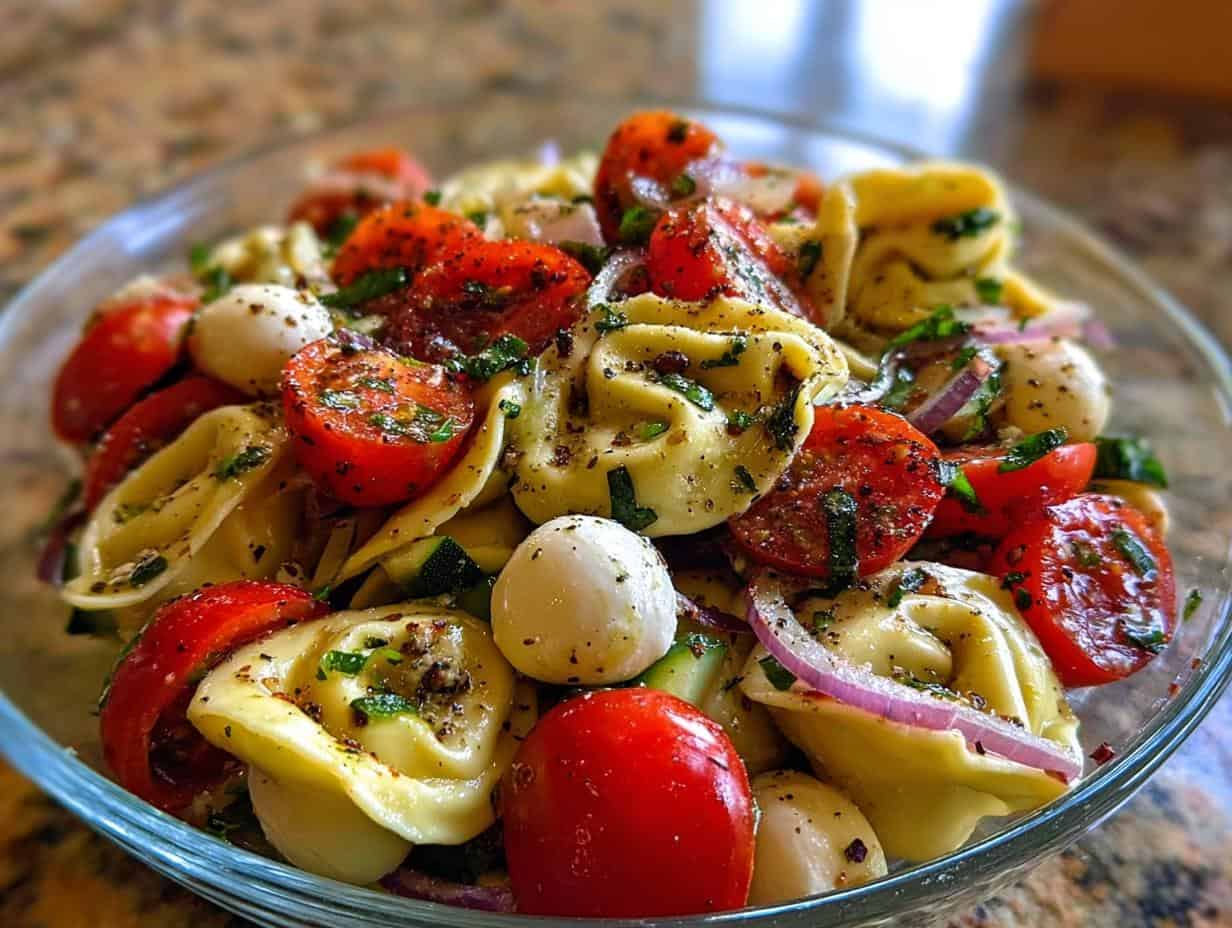 Garden Tortellini Pasta Salad: Amazing Summer Dish - Garden Tortellini Pasta Salad - additional detail