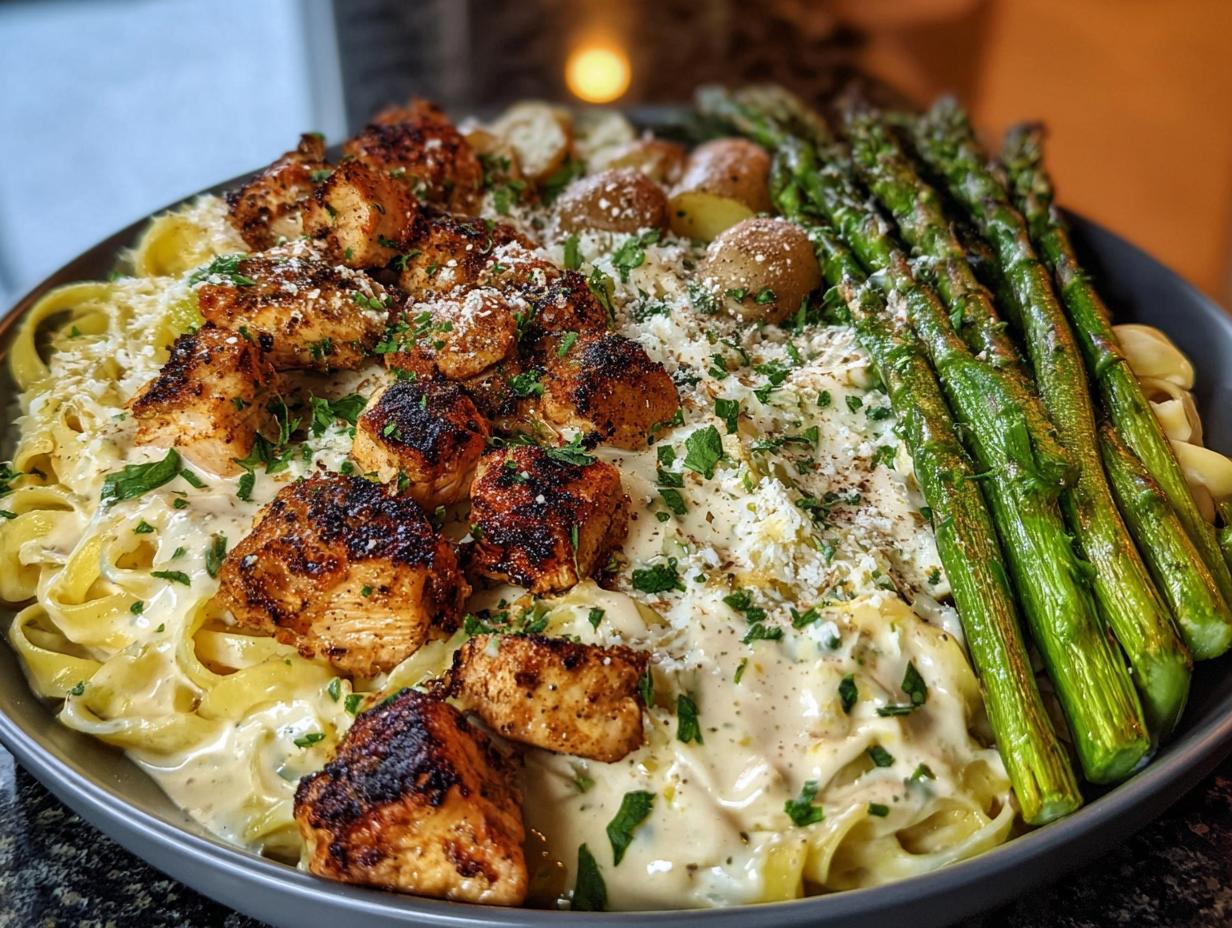Greek Chili Chicken Alfredo