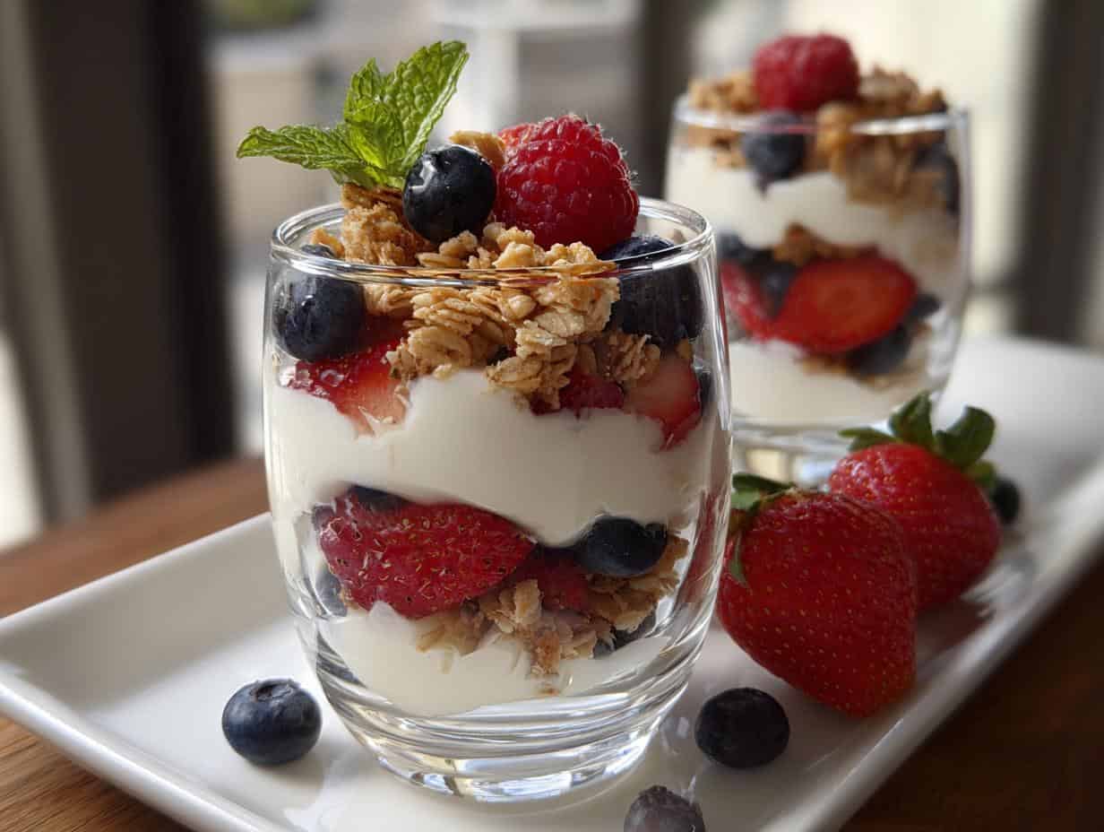 Greek Yogurt Berry Parfaits: 2 Simply Delicious Ways - Greek Yogurt Berry Parfaits - additional detail