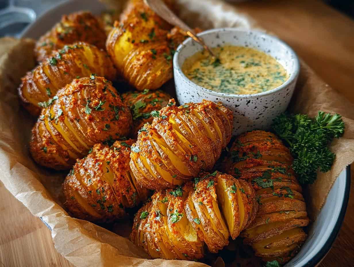 Hasselback Potatoes Cajun Dip