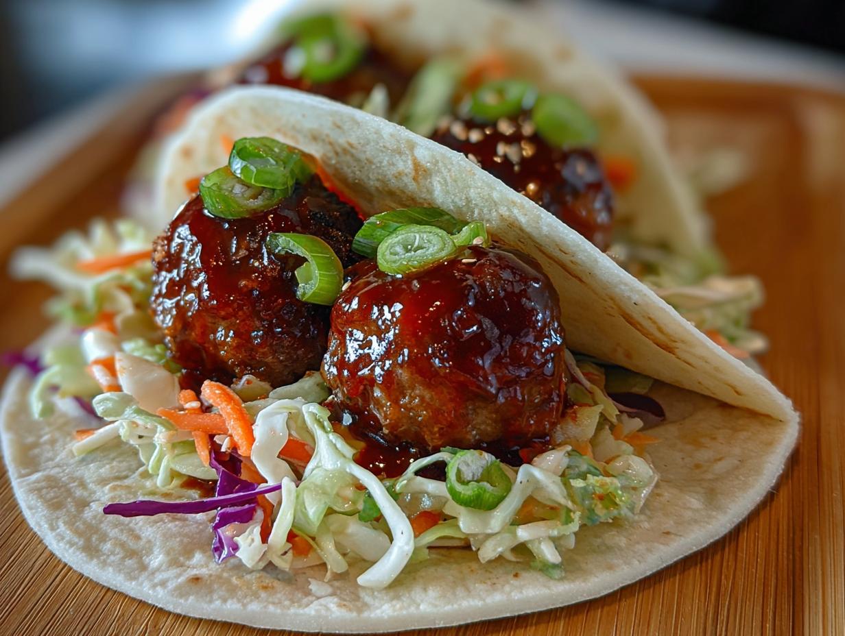Korean BBQ Meatball Tacos: 40 Min Flavor Explosion 4 Korean BBQ Meatball Tacos: 40 Min Flavor Explosion - Korean Bbq Meatball Tacos - additional detail