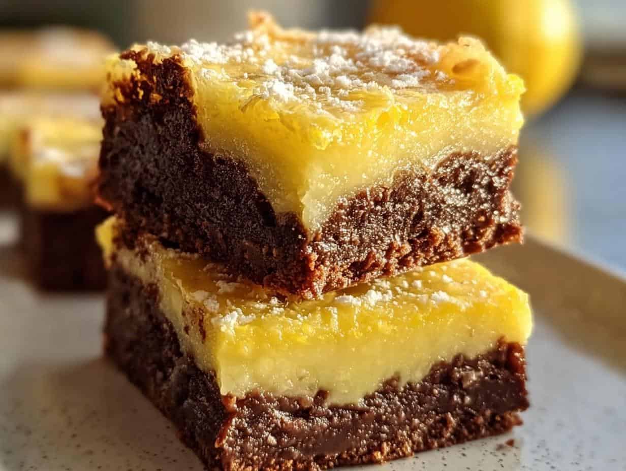 Lemon Brownie Bars Zesty