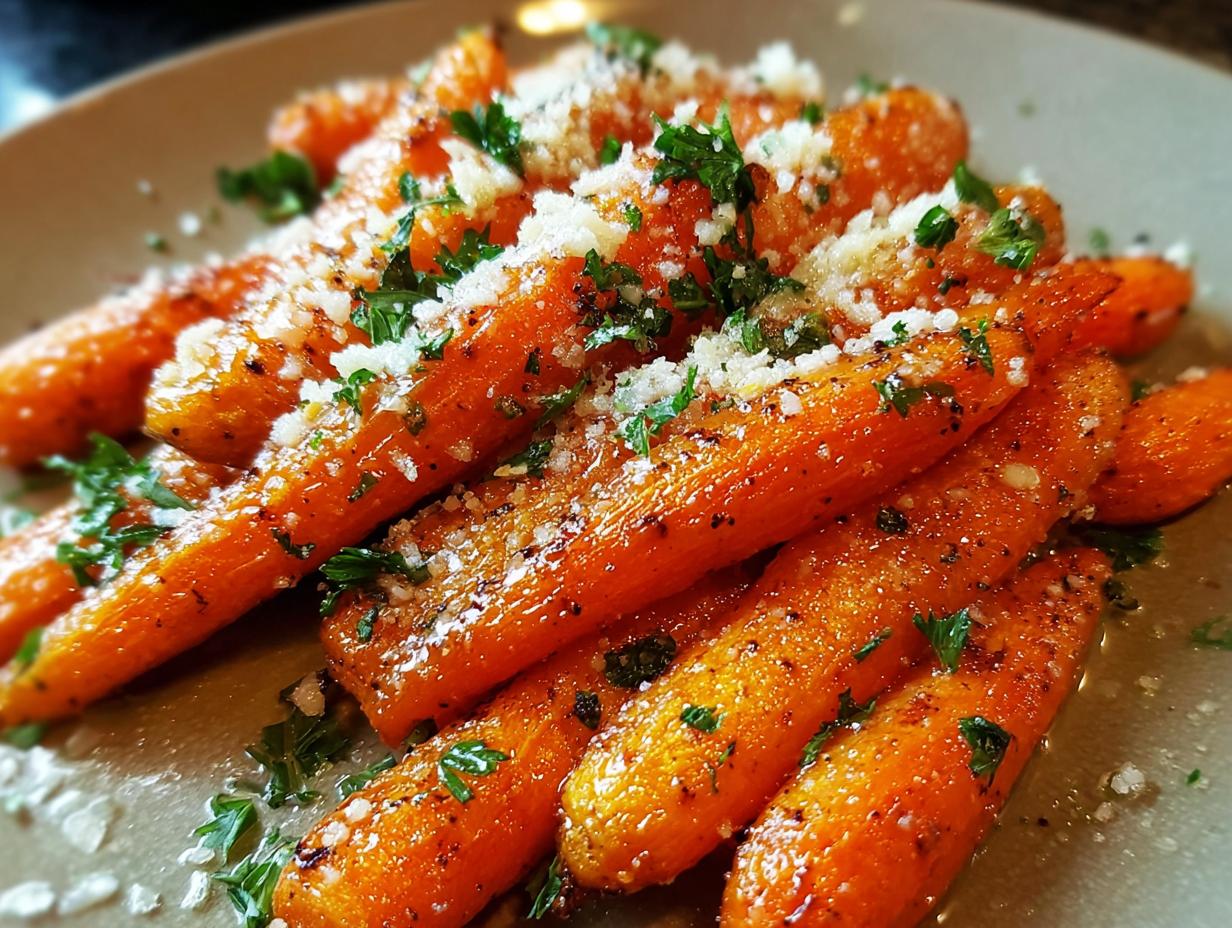 Parmesan Garlic Roasted Carrots: 1 Amazing Side - Parmesan Garlic Roasted Carrots - additional detail