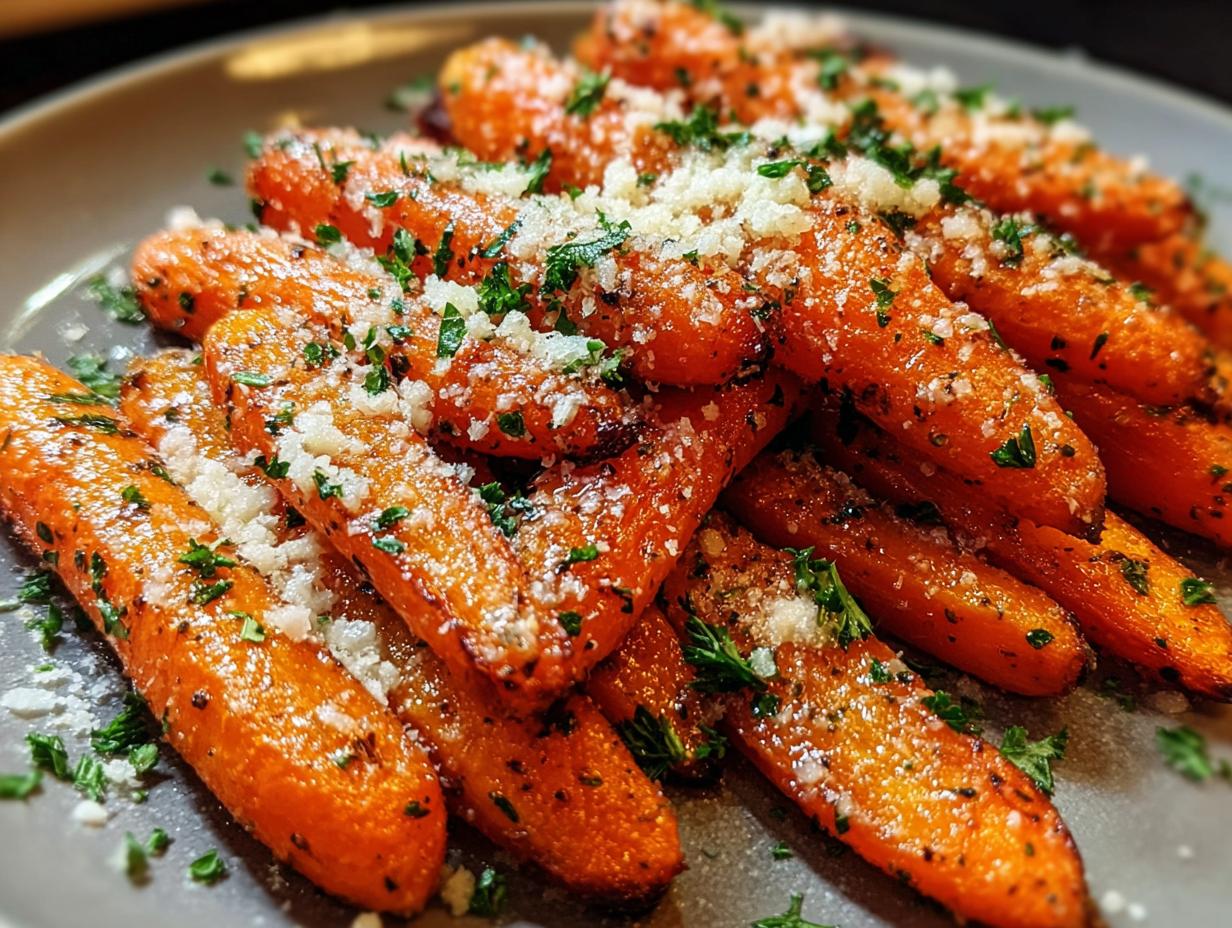 Parmesan Garlic Roasted Carrots