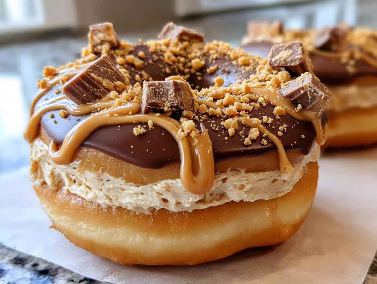 Peanut Butter Cheesecake Donut: 1 Heavenly Treat 5 Peanut Butter Cheesecake Donut: 1 Heavenly Treat - Peanut Butter Cheesecake Donut - additional detail