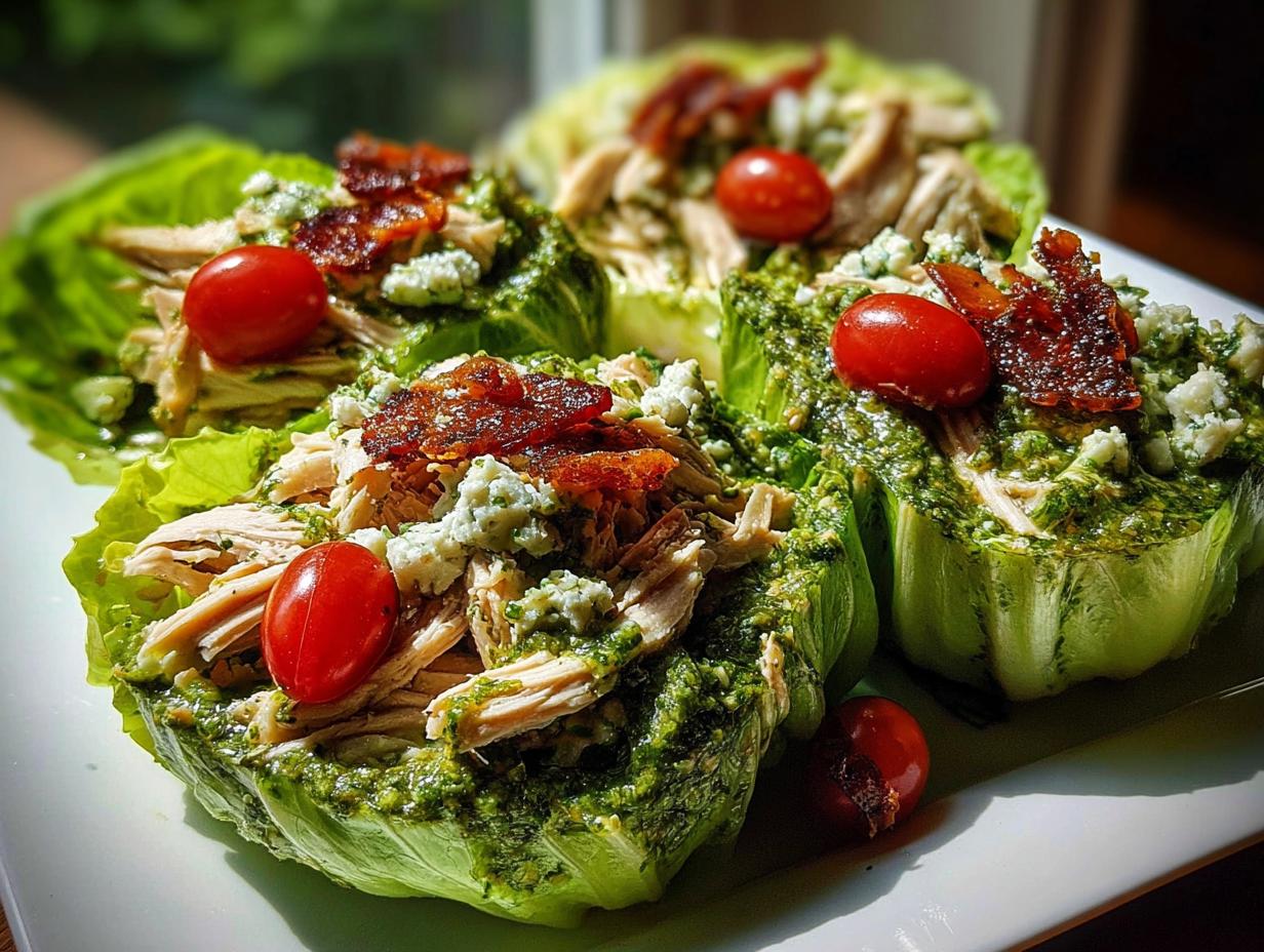 Pesto Chicken Lettuce Wraps: Bursting Flavor 4 Pesto Chicken Lettuce Wraps: Bursting Flavor - Pesto Chicken Lettuce Wraps - main visual representation