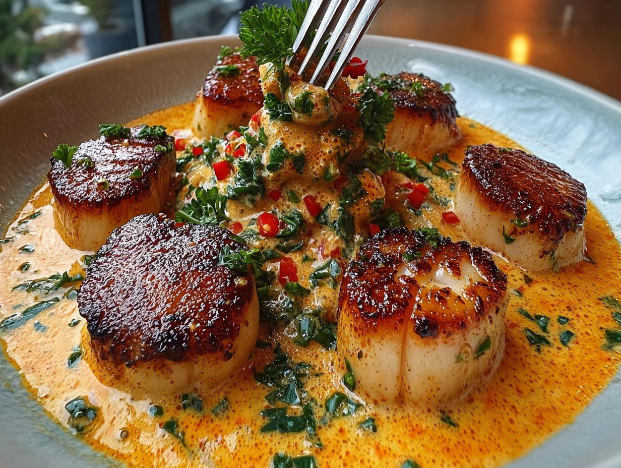 Seared Scallops Spicy Cajun: Amazing Flavor - Seared Scallops Spicy Cajun - additional detail