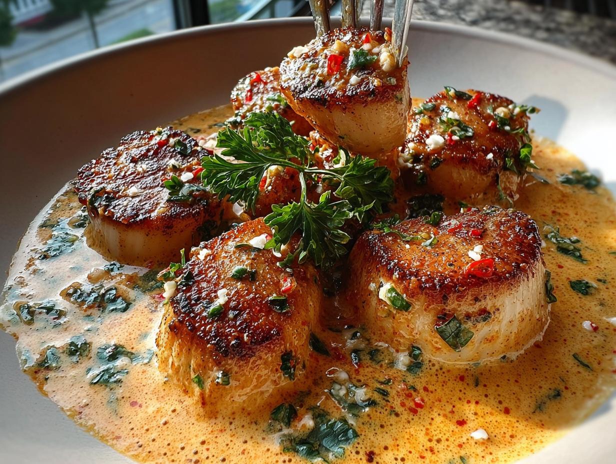 Seared Scallops Spicy Cajun