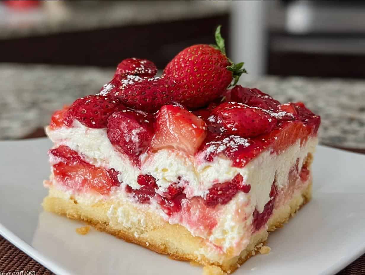 Strawberry Cheesecake Lasagna