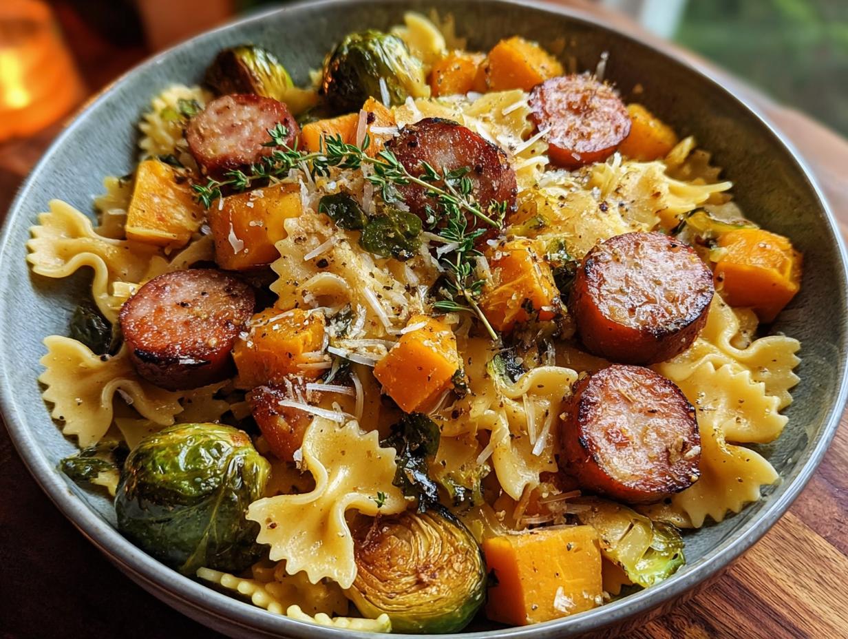 Autumn Sausage Pasta Squash