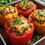 Beef Rice Stuffed Peppers