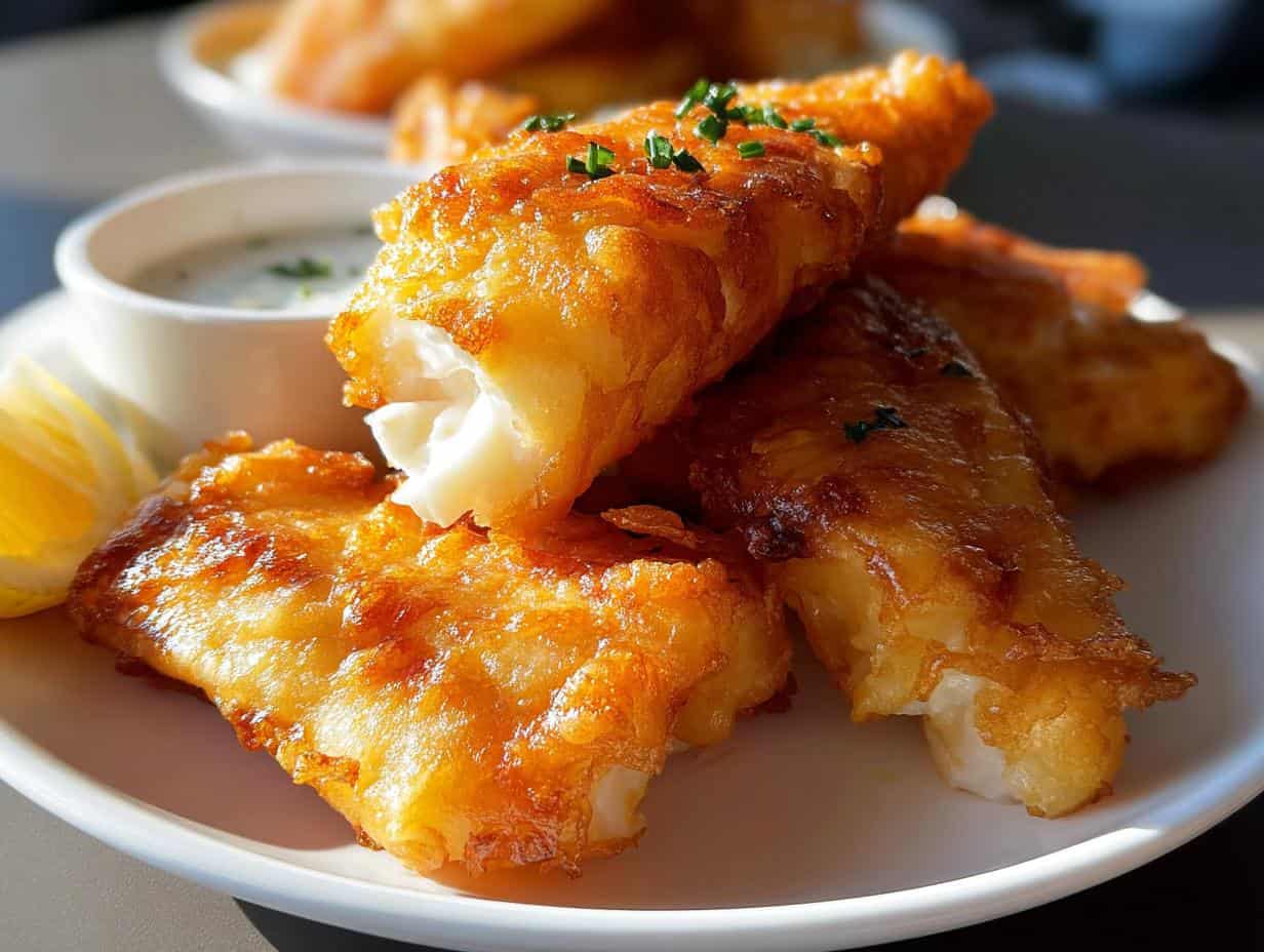 Beer Battered Halibut Crispy