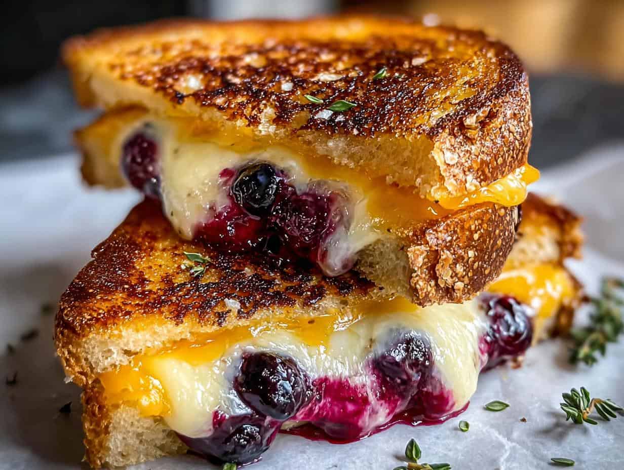 Blueberry Grilled Cheese: Sweet & Gooey Magic 5 Blueberry Grilled Cheese: Sweet & Gooey Magic - Blueberry Grilled Cheese Sweet - additional detail
