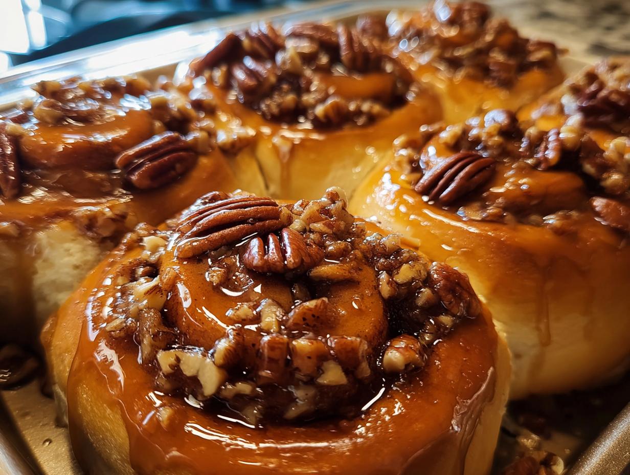 Butter Pecan Cinnamon Buns: 1 Glorious Recipe 4 Butter Pecan Cinnamon Buns: 1 Glorious Recipe - Butter Pecan Cinnamon Buns - additional detail