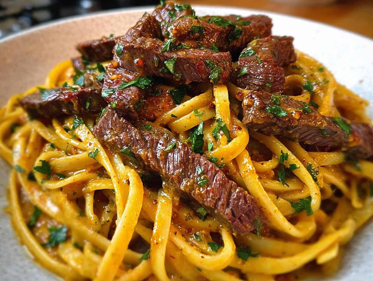 Cajun Garlic Butter Linguine: 1 Glorious Dinner - Cajun Garlic Butter Linguine - additional detail